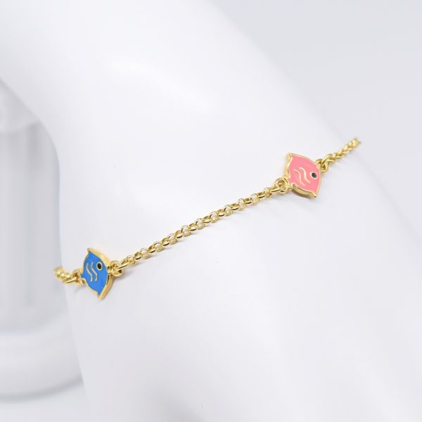 18K Kids Fish Bracelet