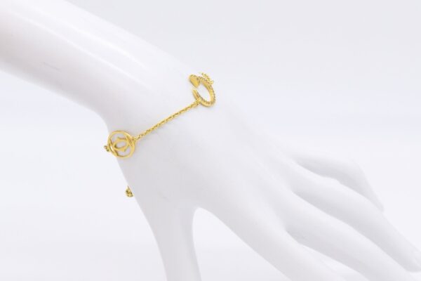 18K Centered Nail with CZ Bracelet - Image 3
