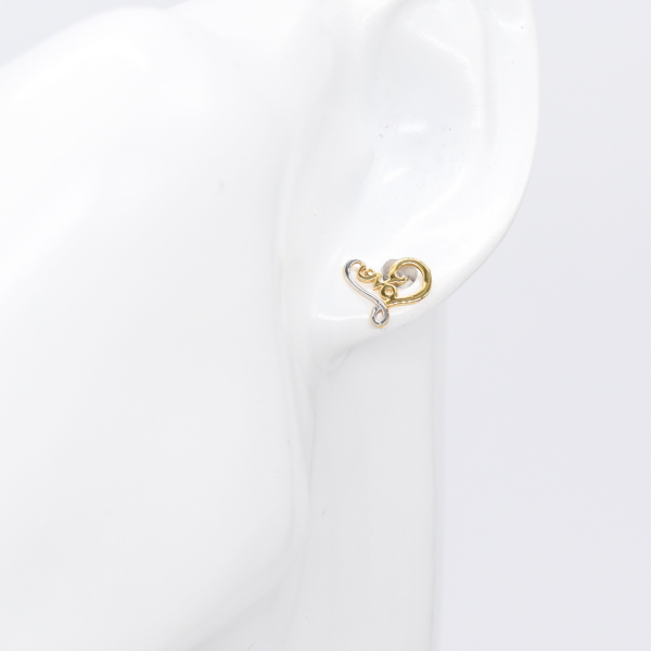 18K Love Heart Earrings
