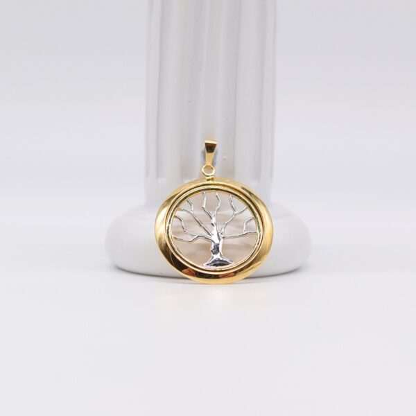 18K Two-Tone Tree of Life Pendant
