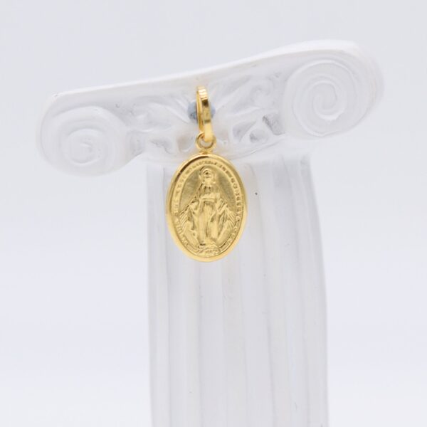 18K Miraculous Medal Pendant - Image 4
