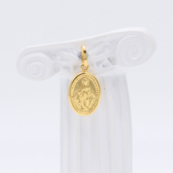 18K Miraculous Medal Pendant - Image 3