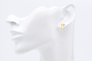 18K Dog Bone Earrings