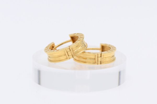 18K Barrel Hoop Earrings - Image 3