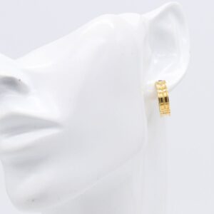 18K Barrel Hoop Earrings