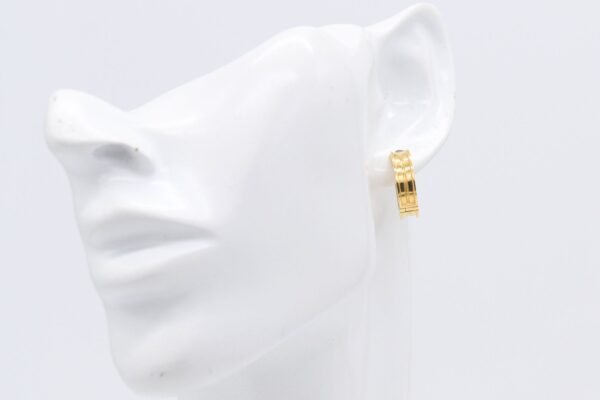 18K Barrel Hoop Earrings