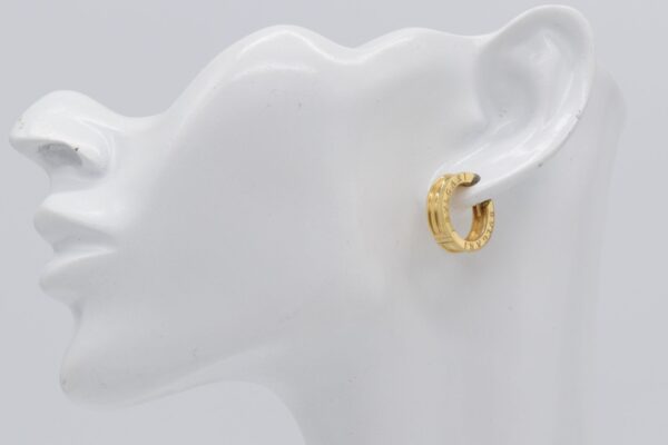 18K Barrel Hoop Earrings - Image 6