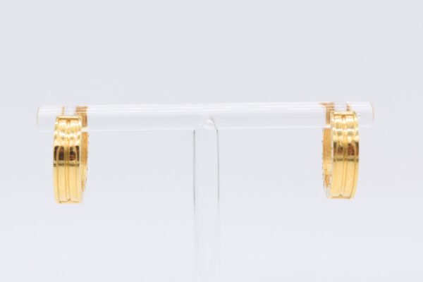 18K Barrel Hoop Earrings - Image 5