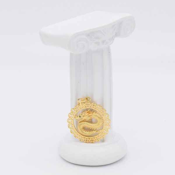 18K Lucky Dragon Pendant - Image 2