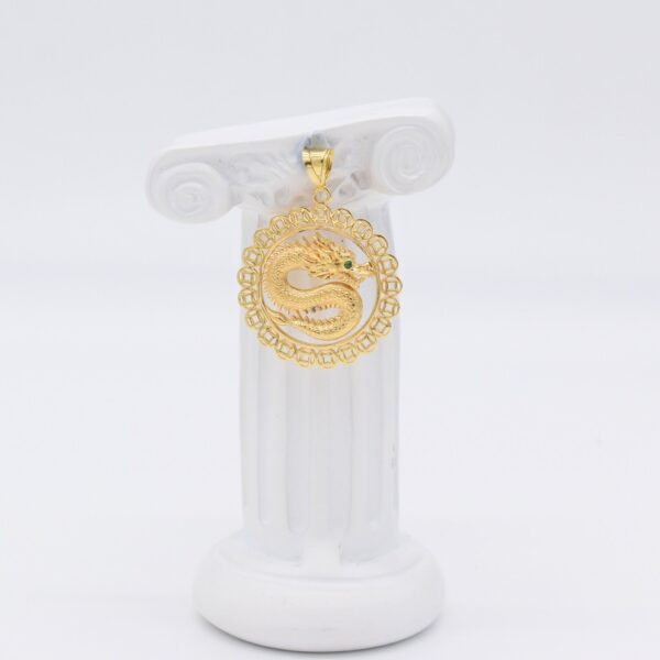 18K Lucky Dragon Pendant