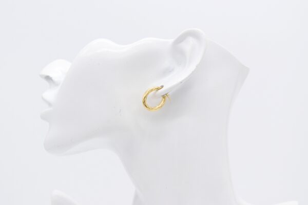 18K Pierced Hoops Earrings