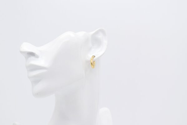 18K Pierced Hoops Earrings - Image 2