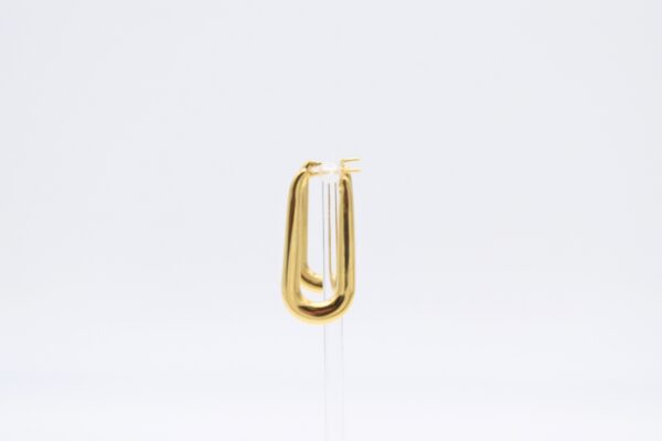 18K Long Bar Hoops Earrings - Image 2
