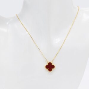 18K Red Clover Necklace