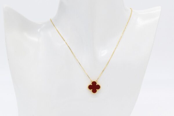 18K Red Clover Necklace