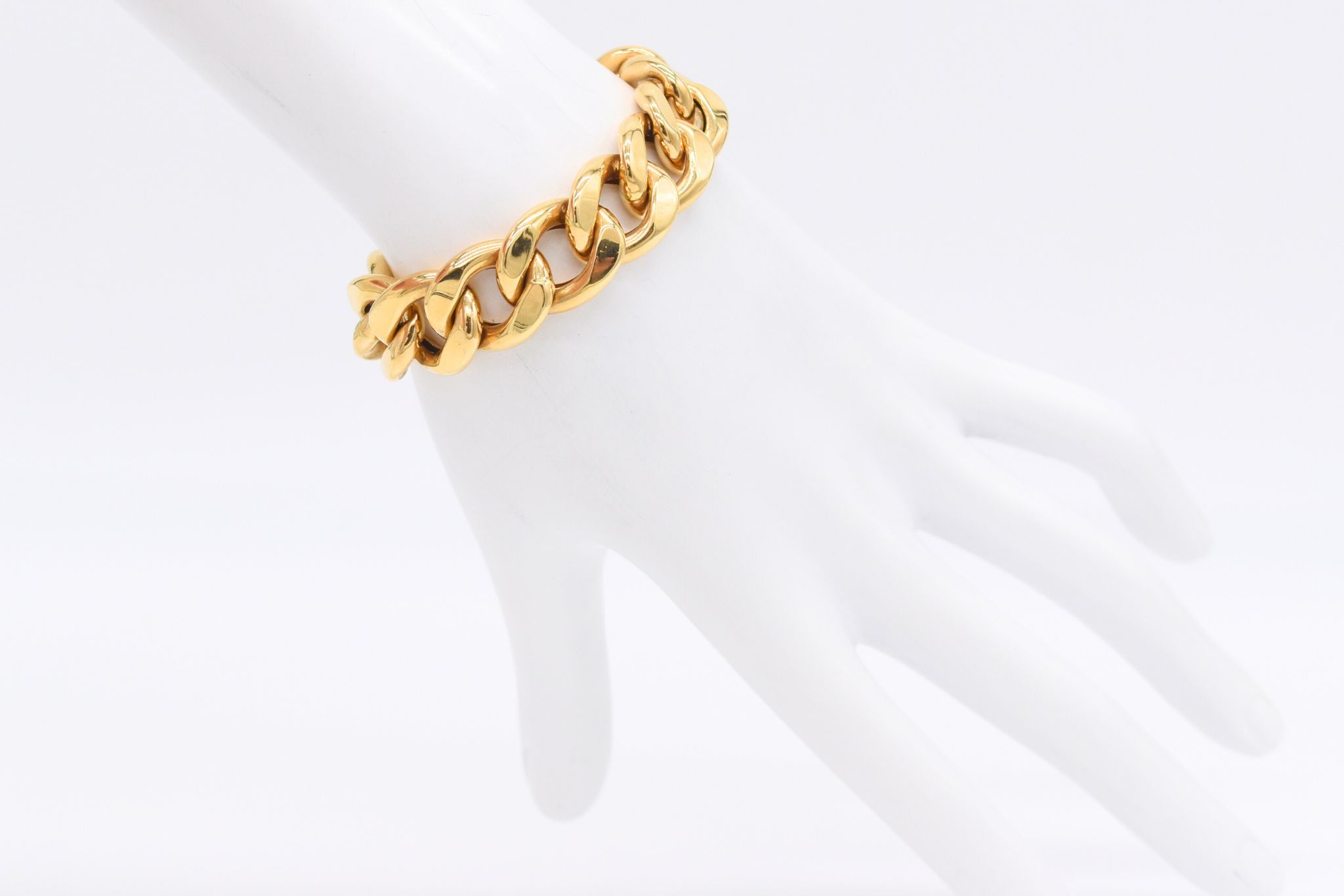 Trendsmax 15mm Gold Plated Cuban Link Bracelet – 316L Stainless Steel, 8/9/10 Inch
