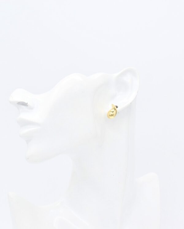 18K Teardrop Stud Earrings - Image 2