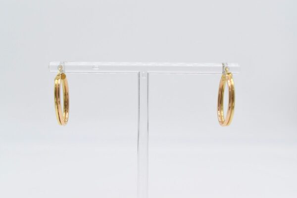18K Double Layer Hoops Earrings-Big - Image 2