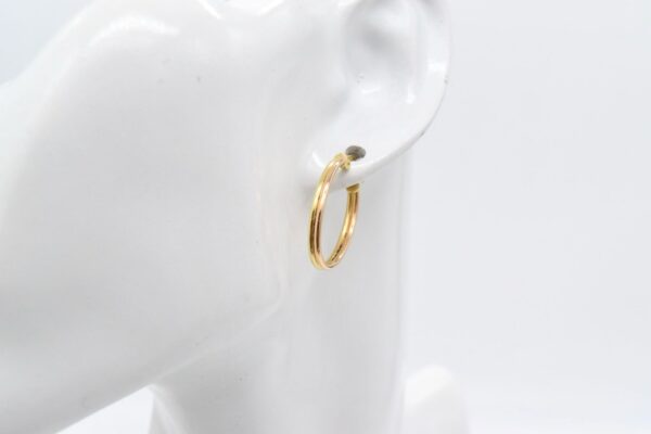 18K Double Layer Hoops Earrings-Big