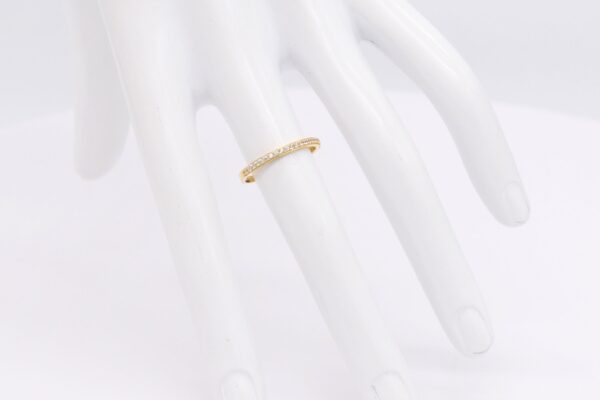 18K Half Eternity Ring with CZ Stones - Image 3