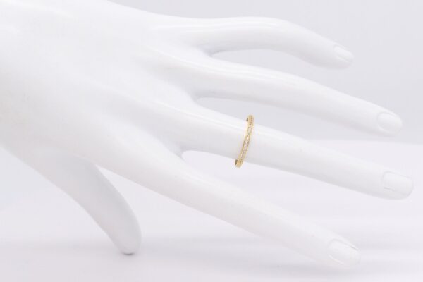 18K Half Eternity Ring with CZ Stones