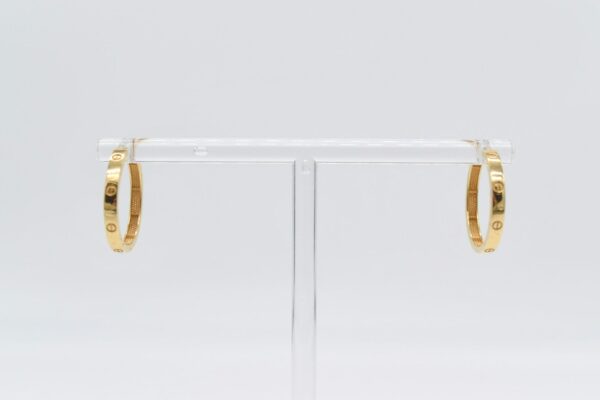 18K Love Hoops Earrings - Image 2