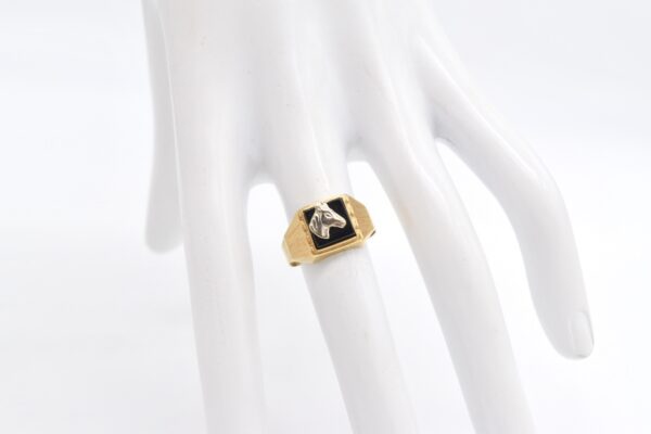 18K Horse Men's Ring