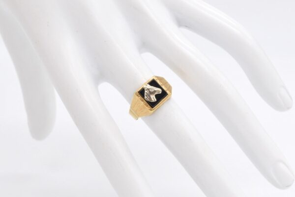 18K Horse Men's Ring - Image 2