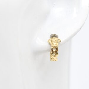 18K Medusa Huggie Earrings