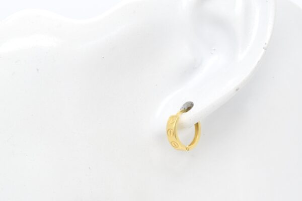 18K Love Huggie Earrings - Image 2