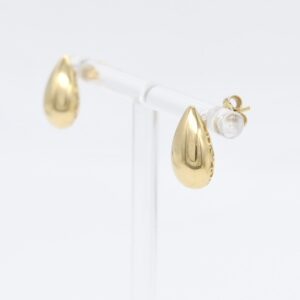 18K Semi-Teardrop Earrings