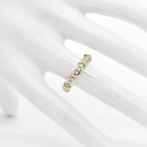 18K Two-tone Eternity Diamond Ring