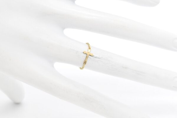 18K Cross Chain Ring