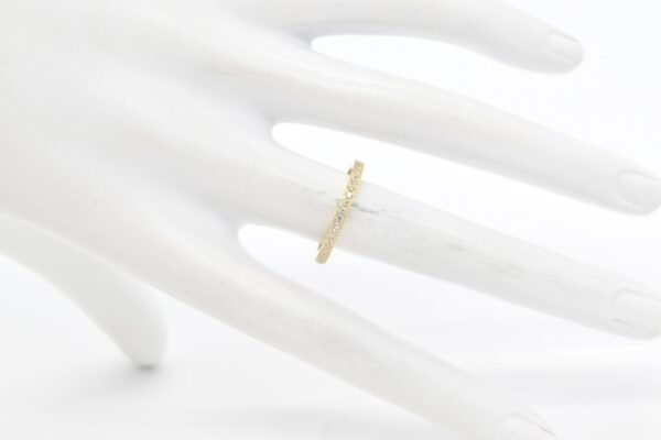 18K Half-Eternity CZ Stone Ring - Image 2