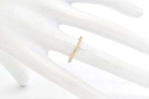 18K Half-Eternity CZ Stone Ring