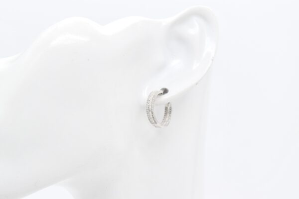 18K Diamond Hoop Earrings