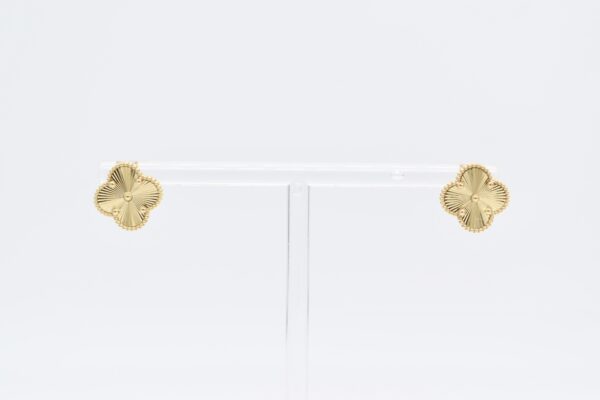 18K Clover Clip-type Earring - Image 3
