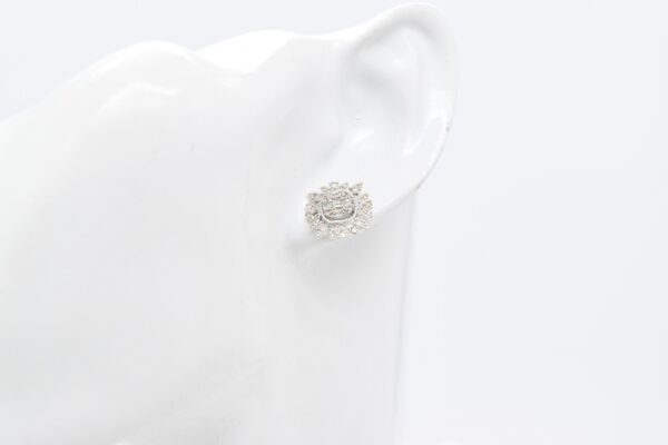 18K WG Square Many Ways Diamond Earrings - Image 3