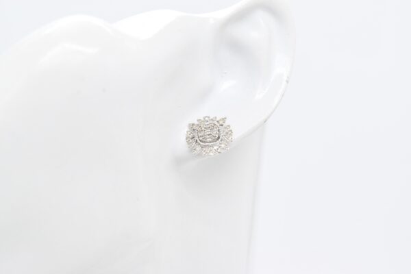 18K WG Square Many Ways Diamond Earrings - Image 2
