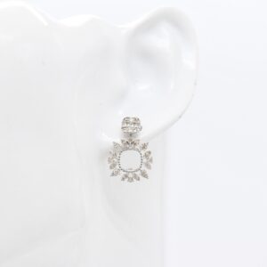 18K WG Square Many Ways Diamond Earrings