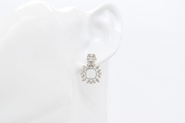 18K WG Square Many Ways Diamond Earrings