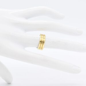 18K Three-Layered Simple Ring