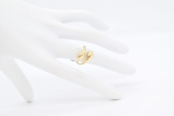 18K Double Teardrop Ring - Image 2