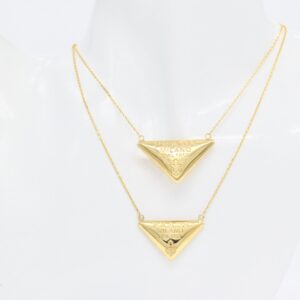 18K"P-Inspired Double Layered Necklace