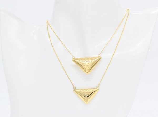 18K"P-Inspired Double Layered Necklace - Image 2