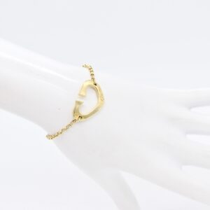 18K C-Inspired Open Heart Bracelet