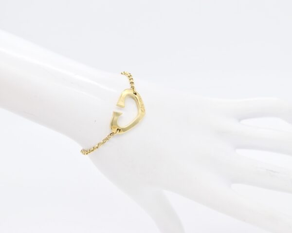 18K C-Inspired Open Heart Bracelet