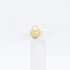18K T-Inspired Flat Heart Pendant