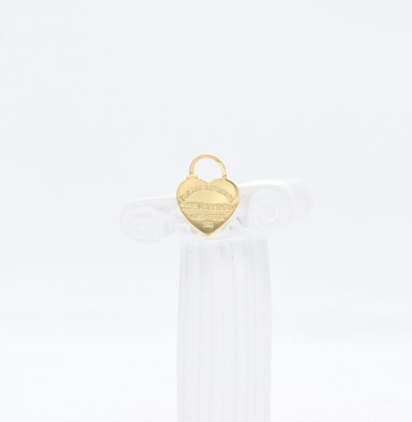 18K T-Inspired Flat Heart Pendant