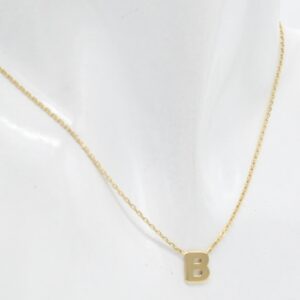 18K Letter B Centered Necklace
